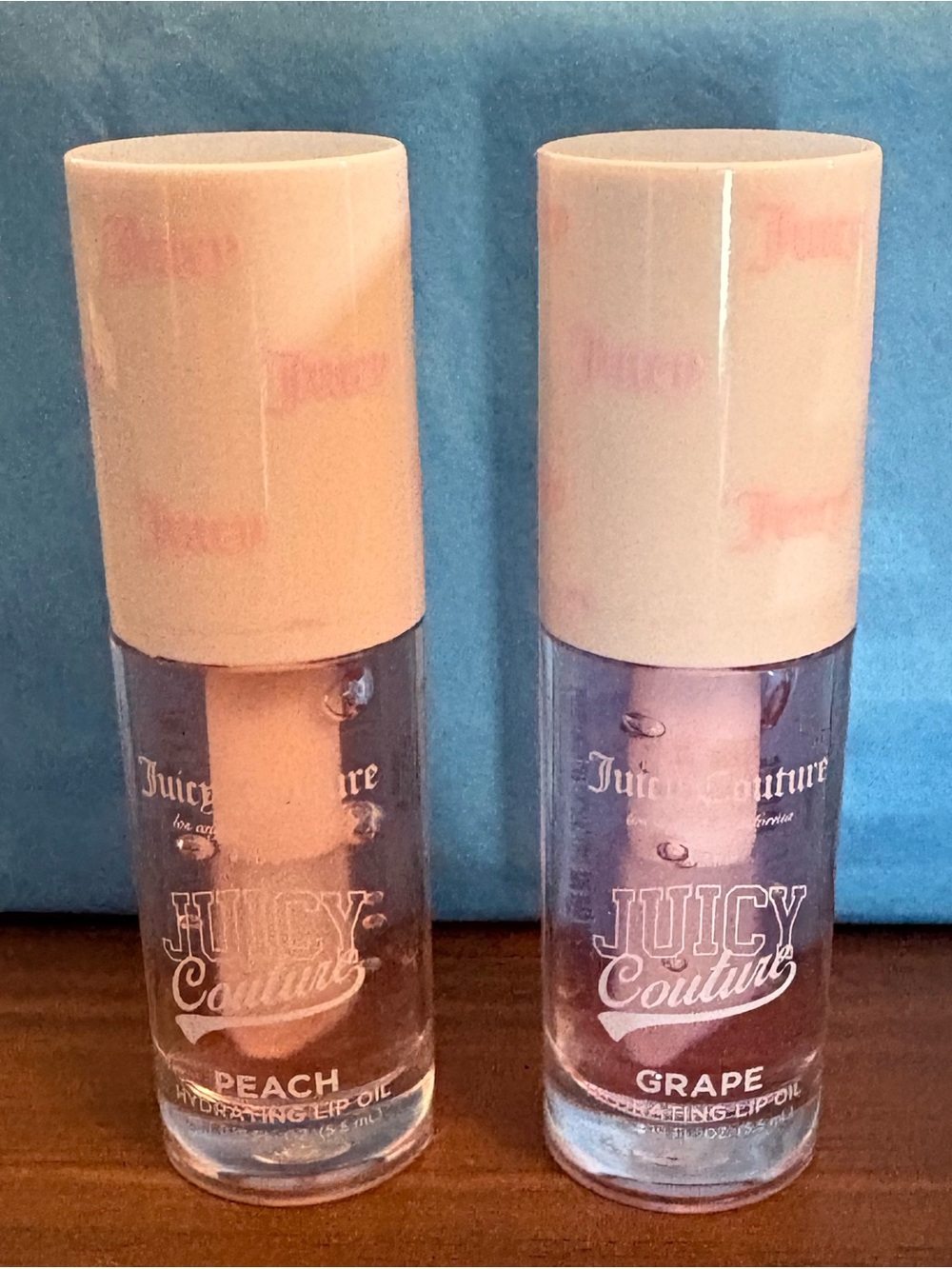 Juicy Couture Lip Oil Pair — Peach & Grape Shades